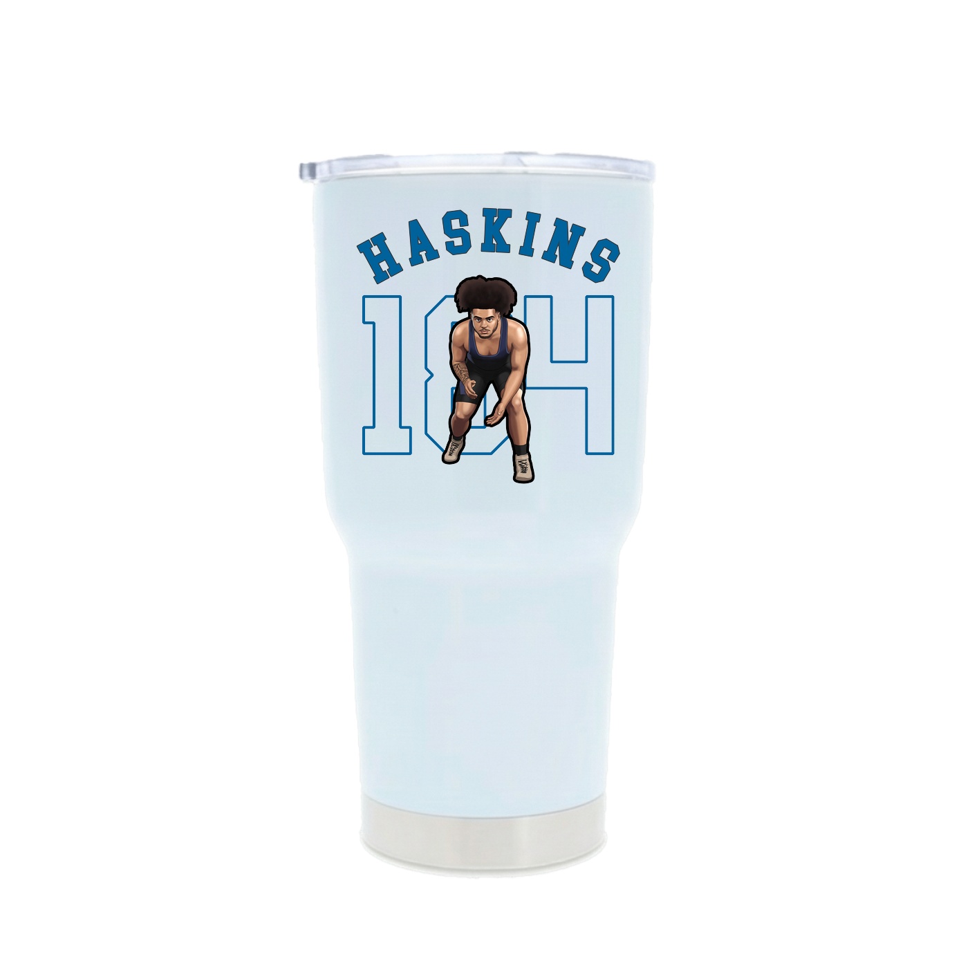30oz Stainless Steel Tumbler — Shirsey Arch in White