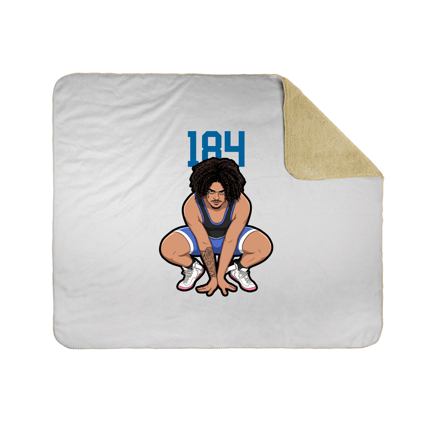 Throw Blanket — Number Top in White