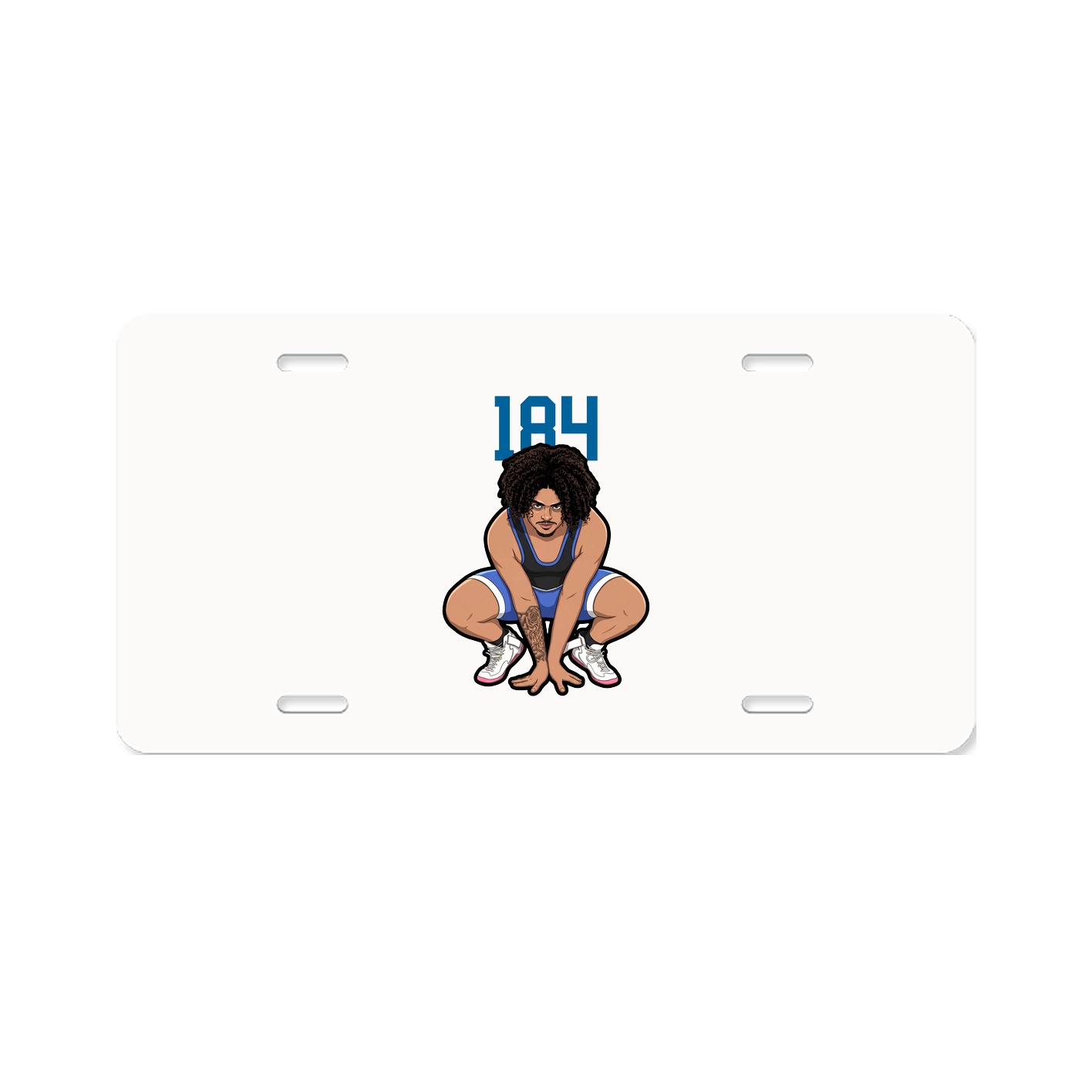 License Plate — Number Top in Classic