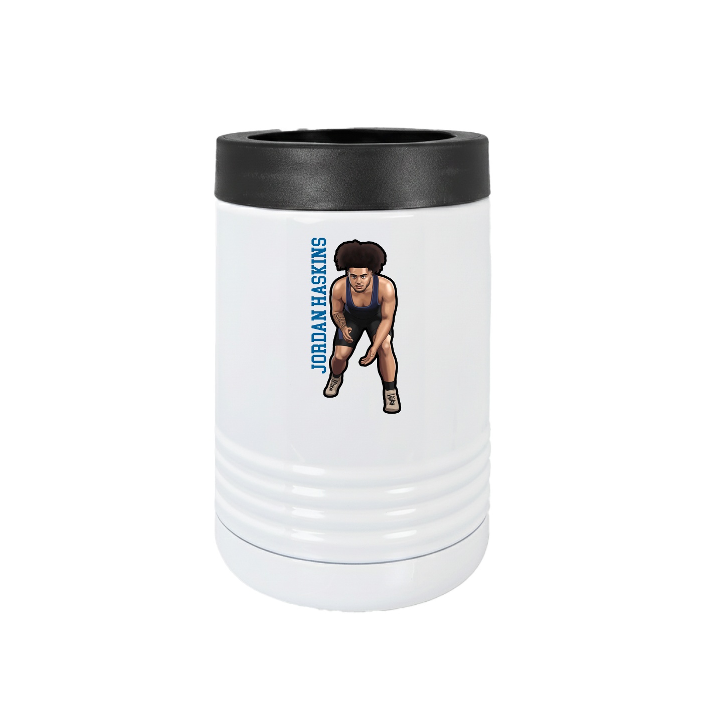 Beverage Holder — Name Vertical in White