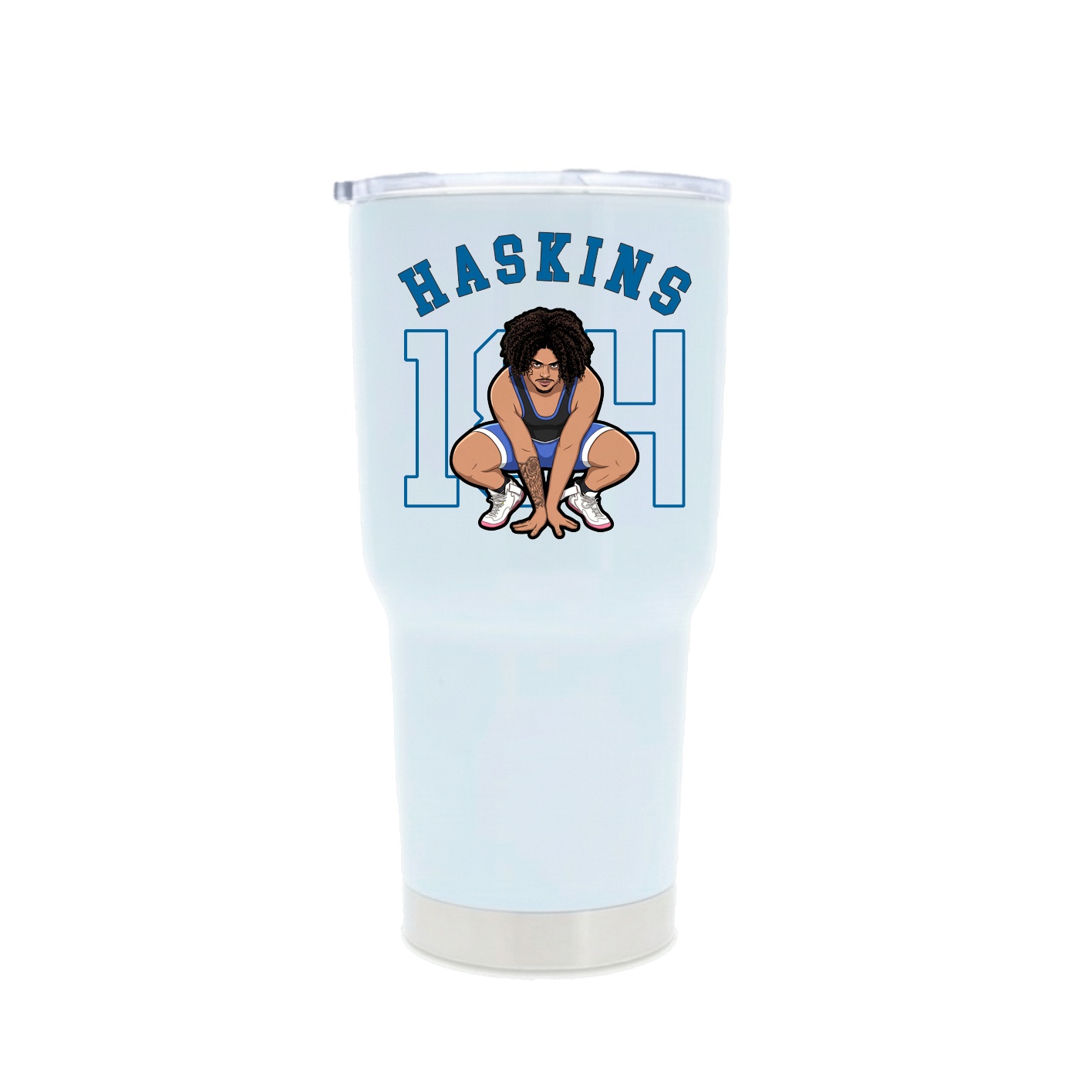 30oz Stainless Steel Tumbler — Shirsey Arch in White