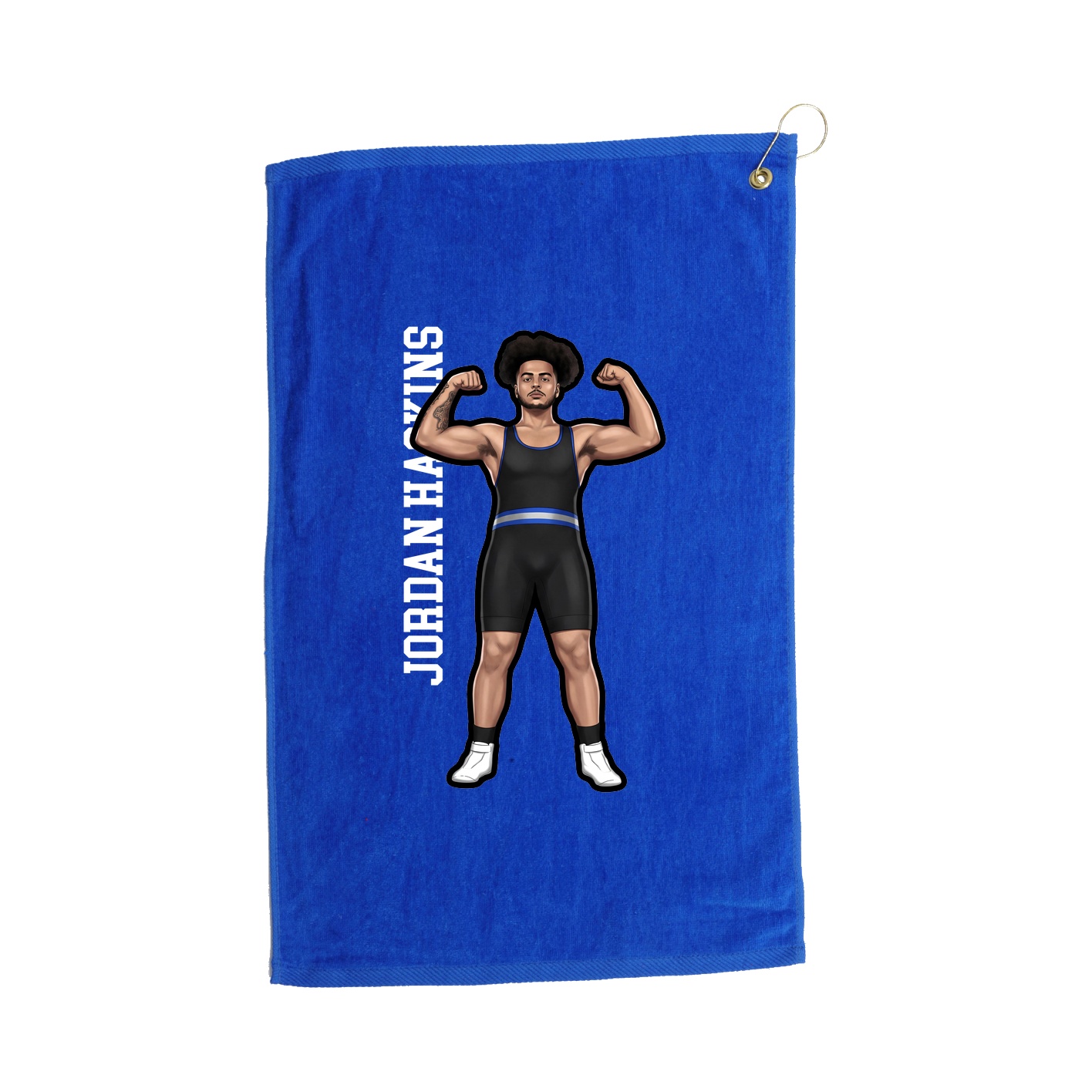 Golf Towel — Name Vertical in Royal
