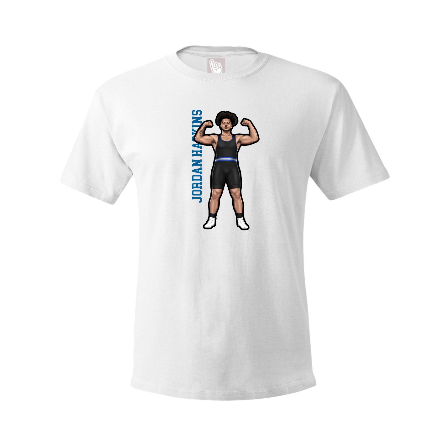 Youth Tee — Name Vertical in White