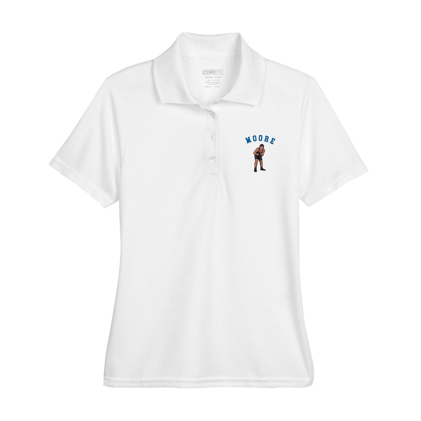 Womens Performance Polo — Shirsey Arch in White