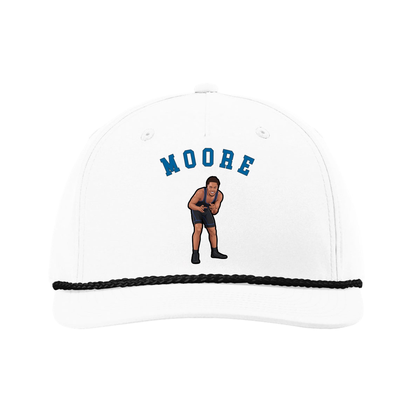 Five-Panel Classic Rope Cap — Shirsey Arch in White