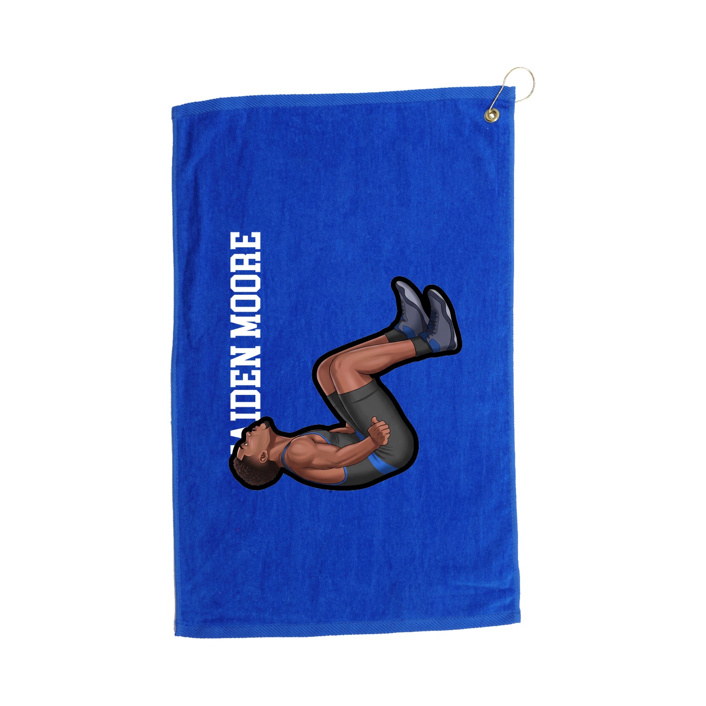 Golf Towel — Name Vertical in Royal