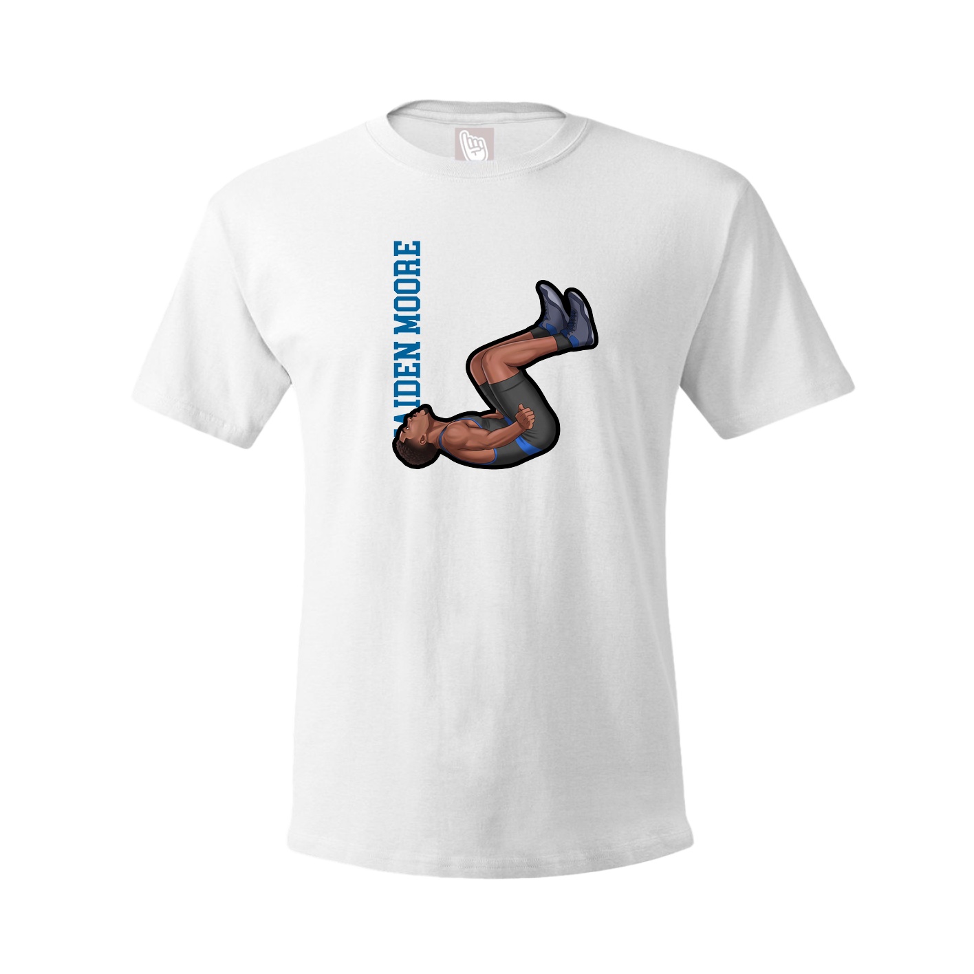 Youth Tee — Name Vertical in White