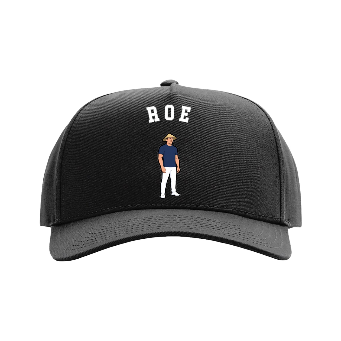 Full Fabric Five-Panel Champ Cap — Shirsey Arch in Black