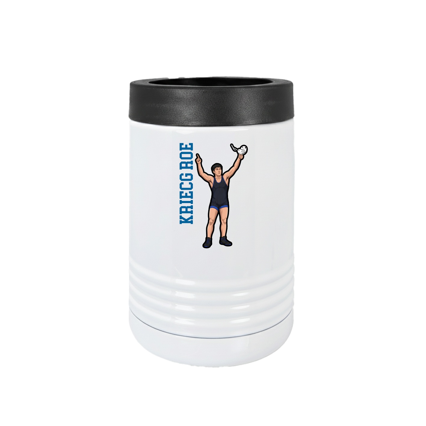 Beverage Holder — Name Vertical in White