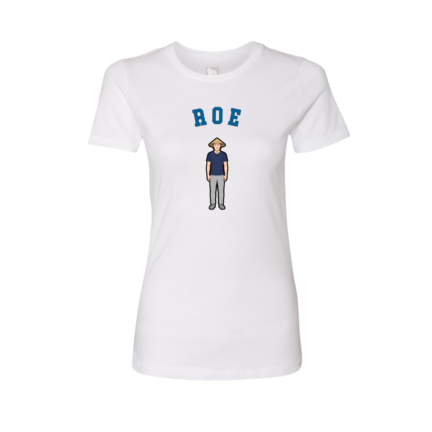 Fitted Women's Tee — Shirsey Arch in White