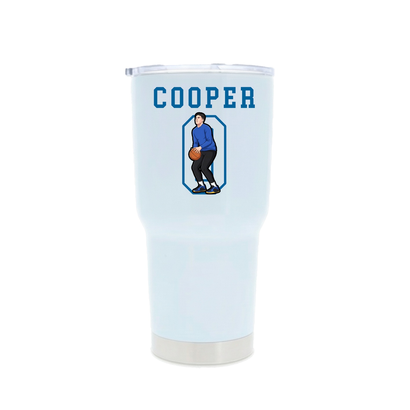 30oz Stainless Steel Tumbler — Shirsey in White