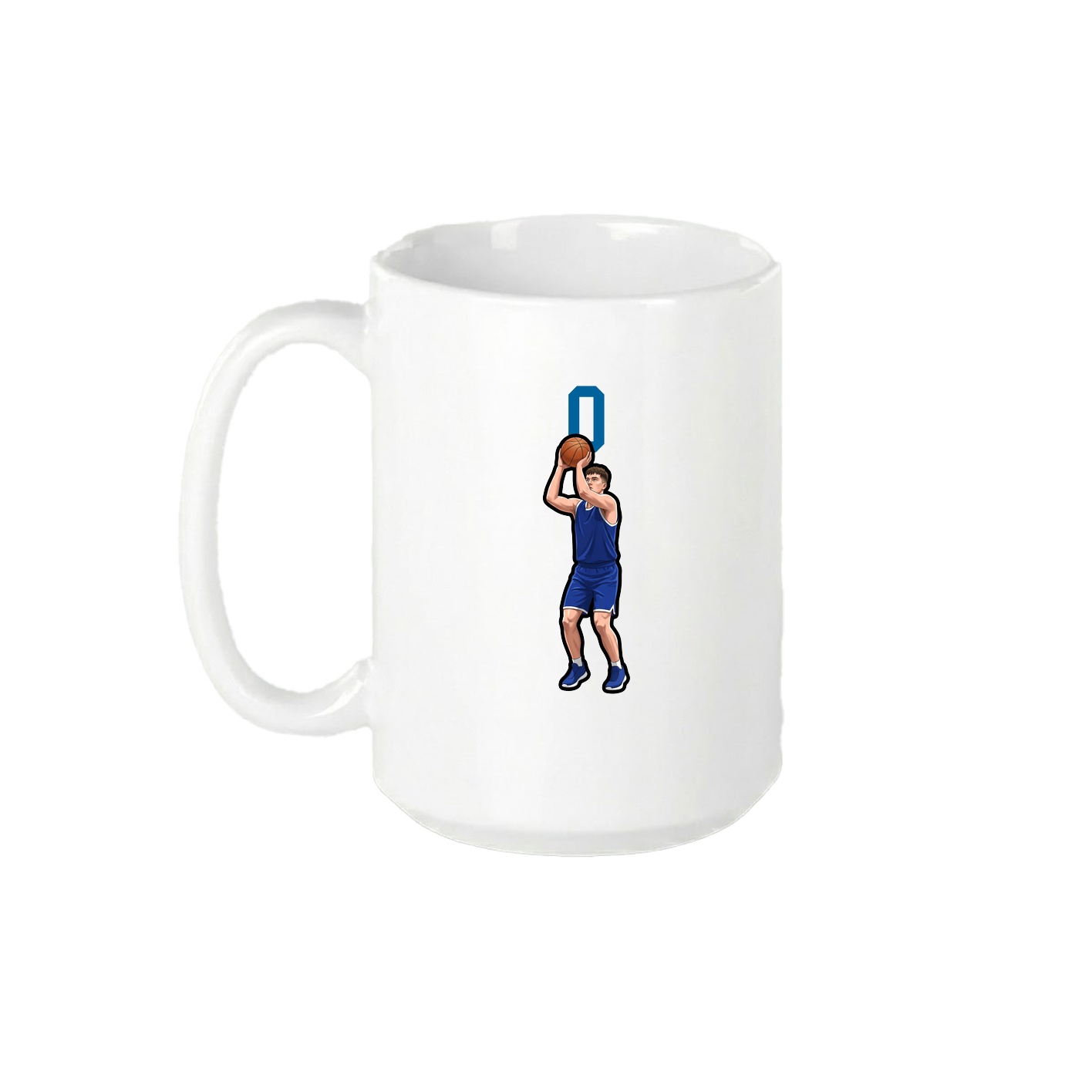 15oz Coffee Mug — Number Top in White