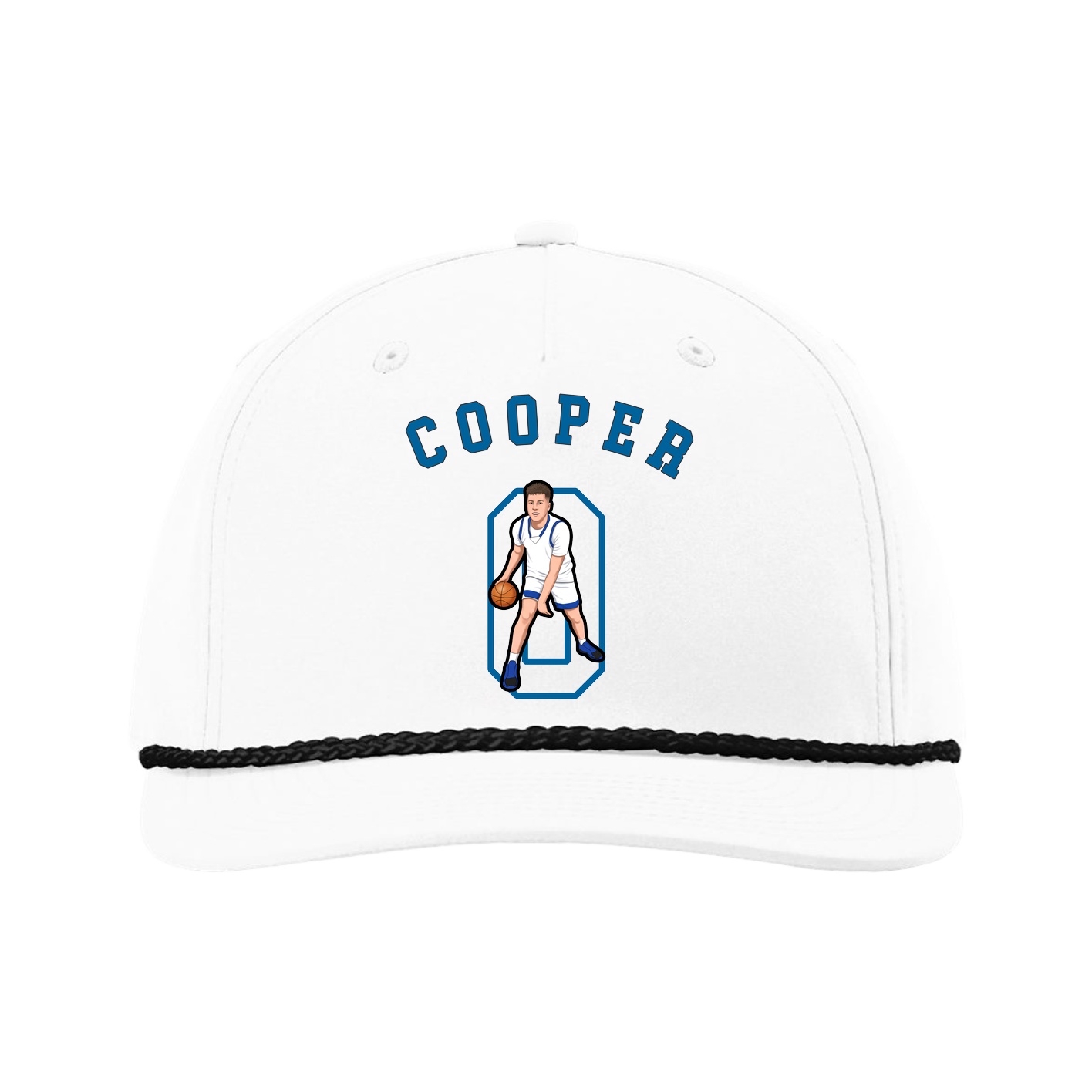 Five-Panel Classic Rope Cap — Shirsey Arch in White