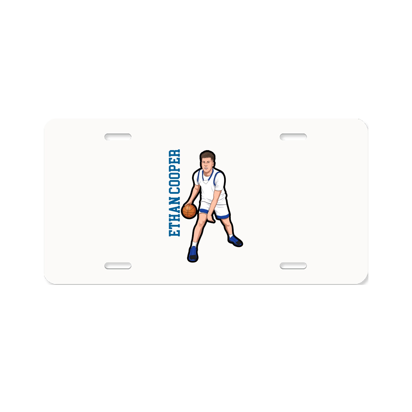License Plate — Name Vertical in Classic