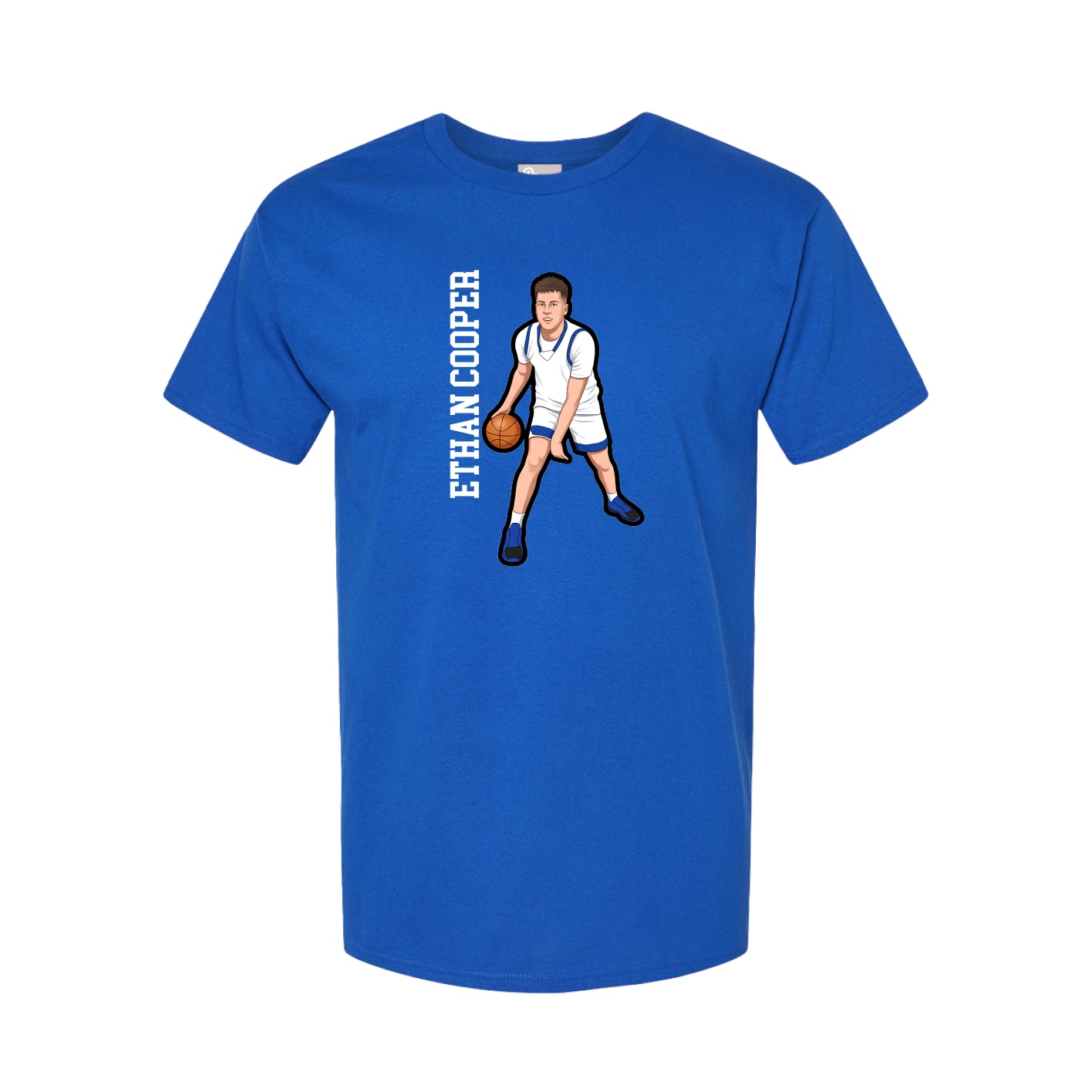 Tee — Name Vertical in Royal
