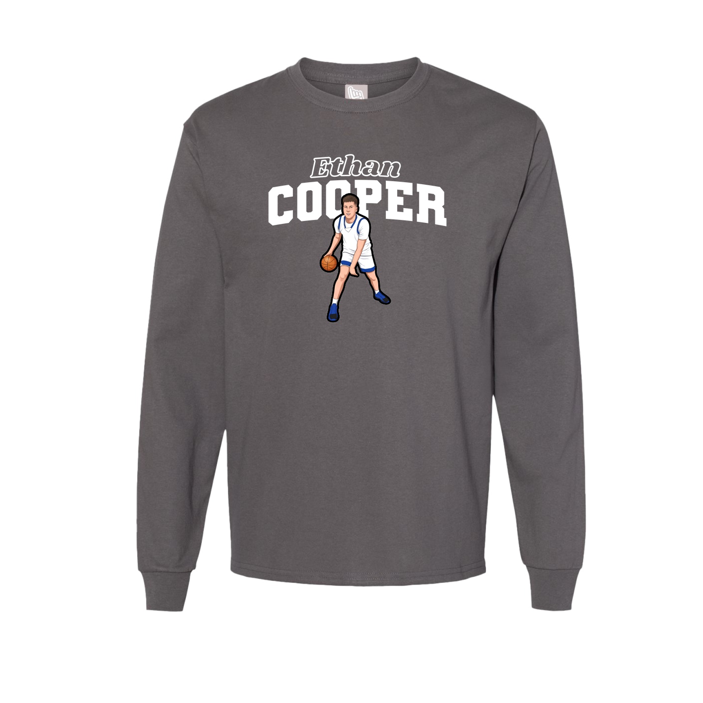 Long Sleeve Tee — Name Arch in Grey