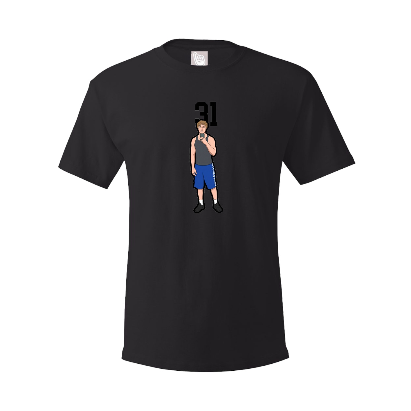 Youth Tee — Number Top in Black