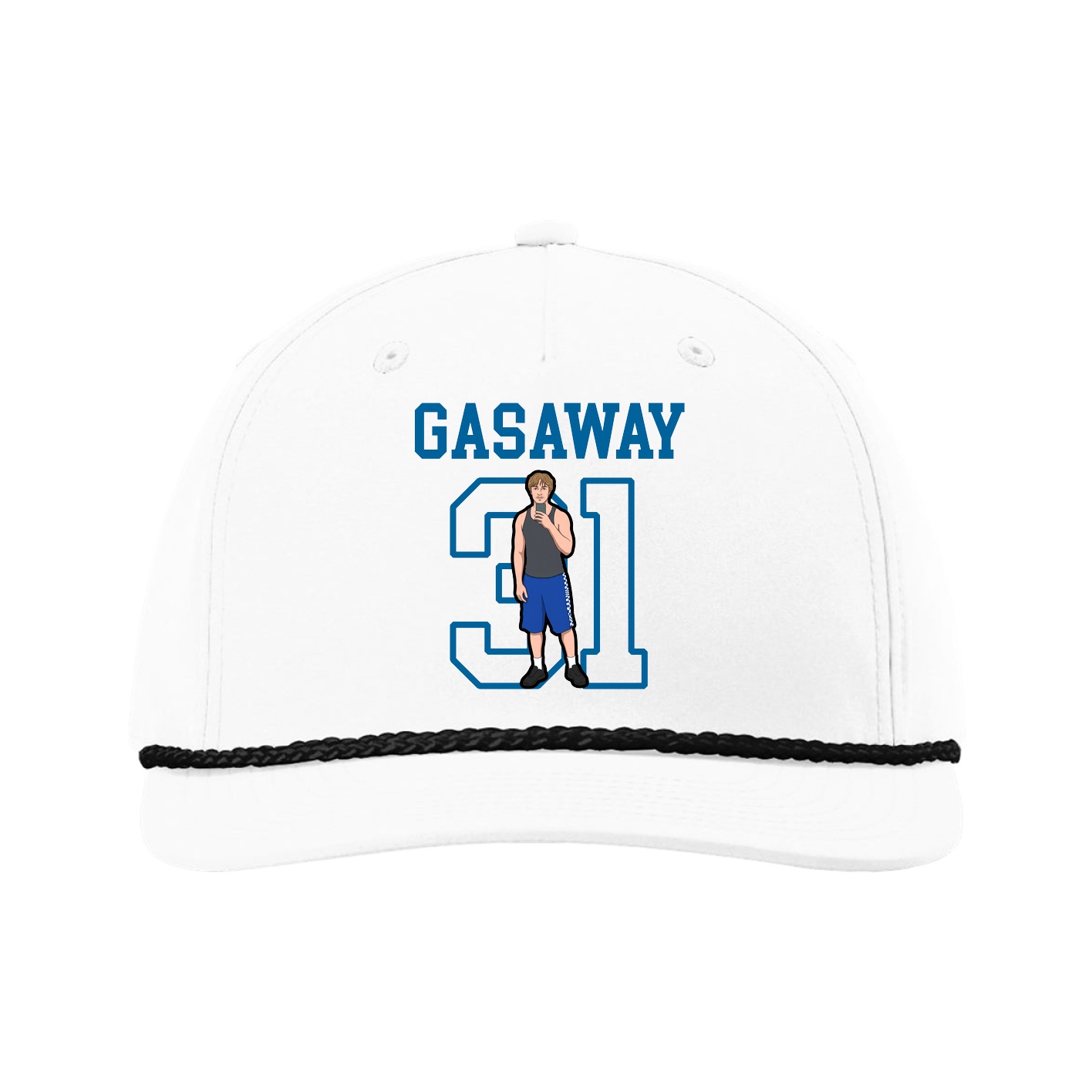 Five-Panel Classic Rope Cap — Shirsey in White