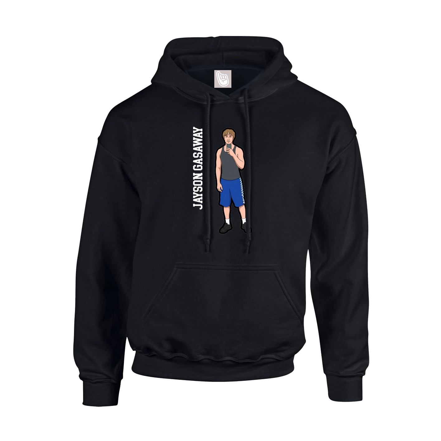 Youth Hoodie — Name Vertical in Black