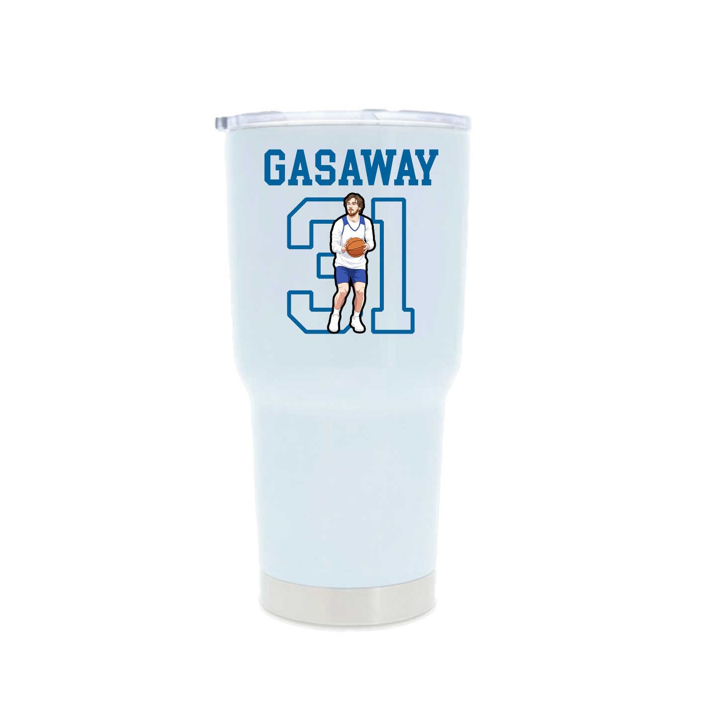 30oz Stainless Steel Tumbler — Shirsey in White