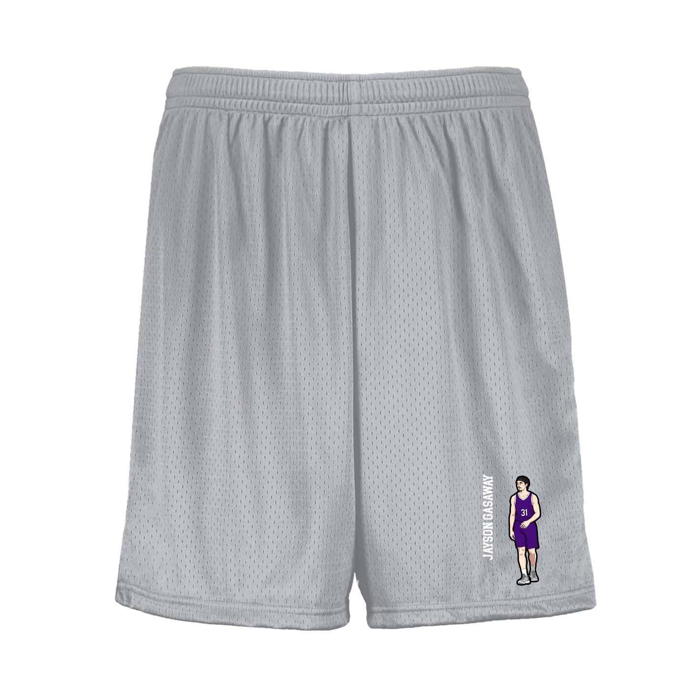 Shorts — Name Vertical in Silver