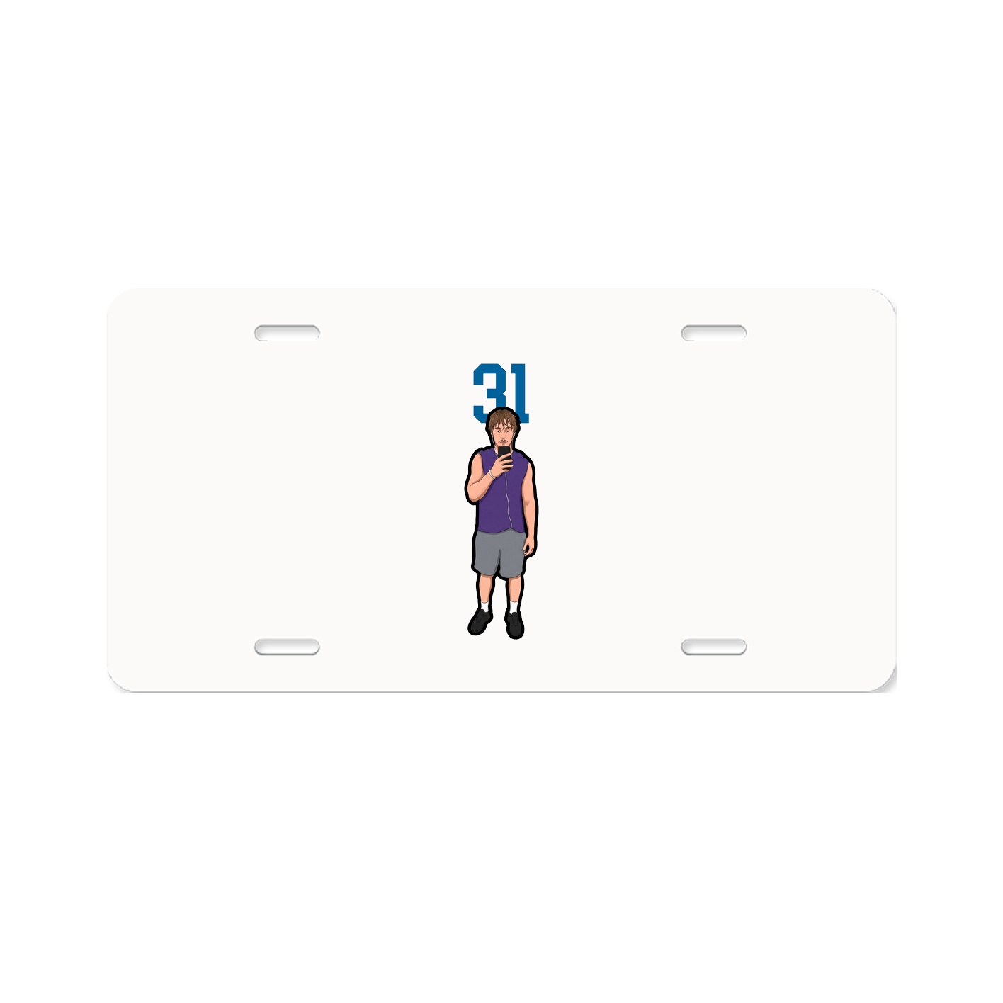 License Plate — Number Top in Classic