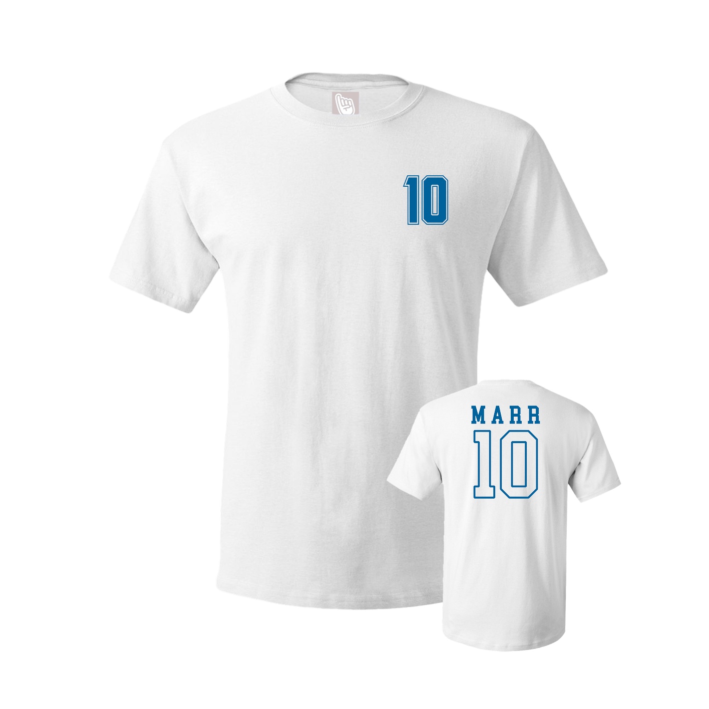 Youth Tee — Chest Back in White