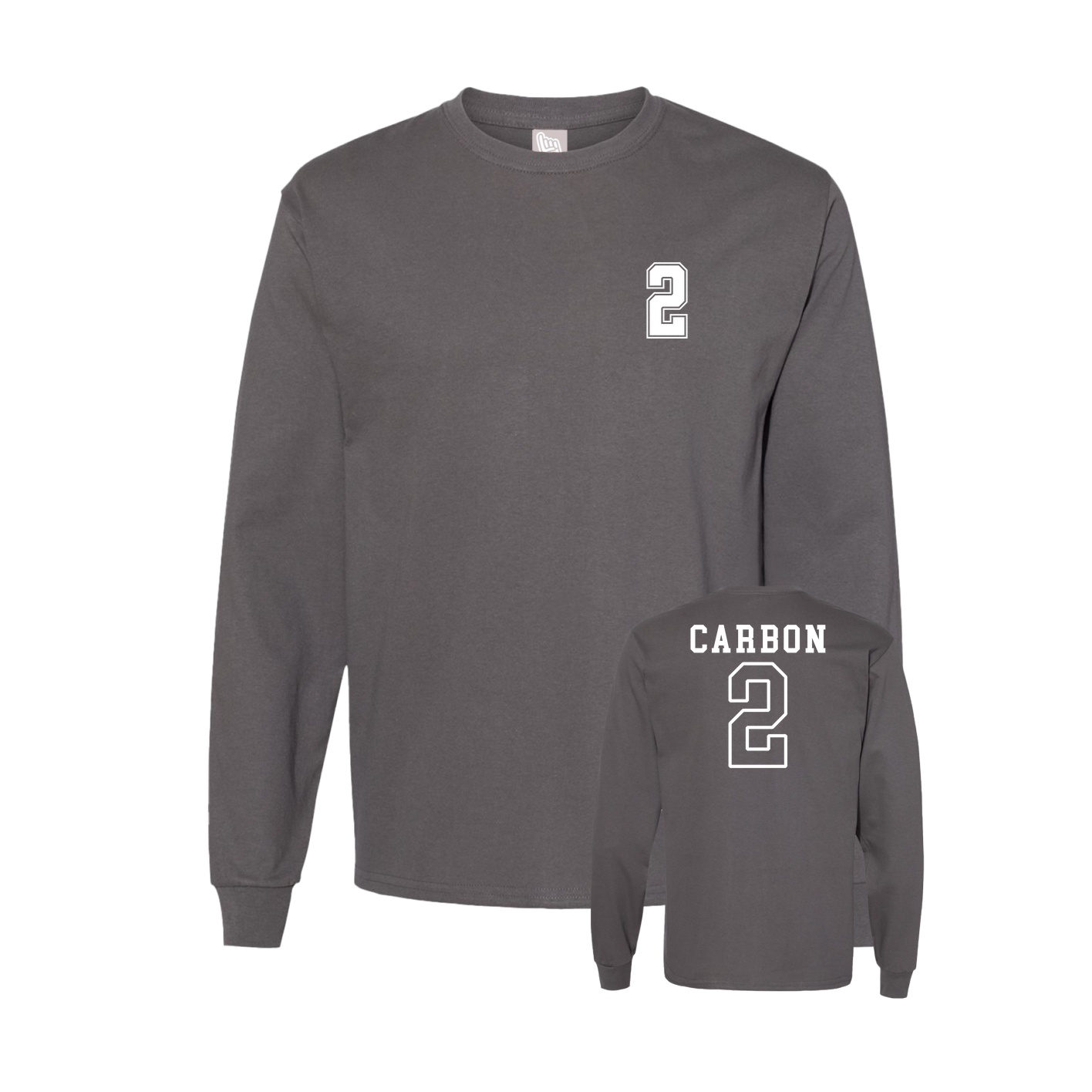 Long Sleeve Tee — Chest Back in Grey