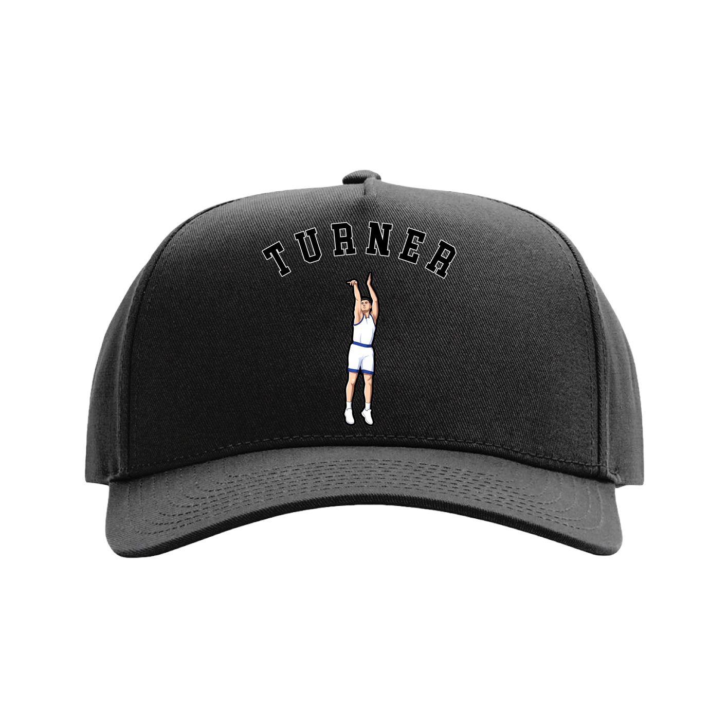 Full Fabric Five-Panel Champ Cap — Shirsey Arch in Black