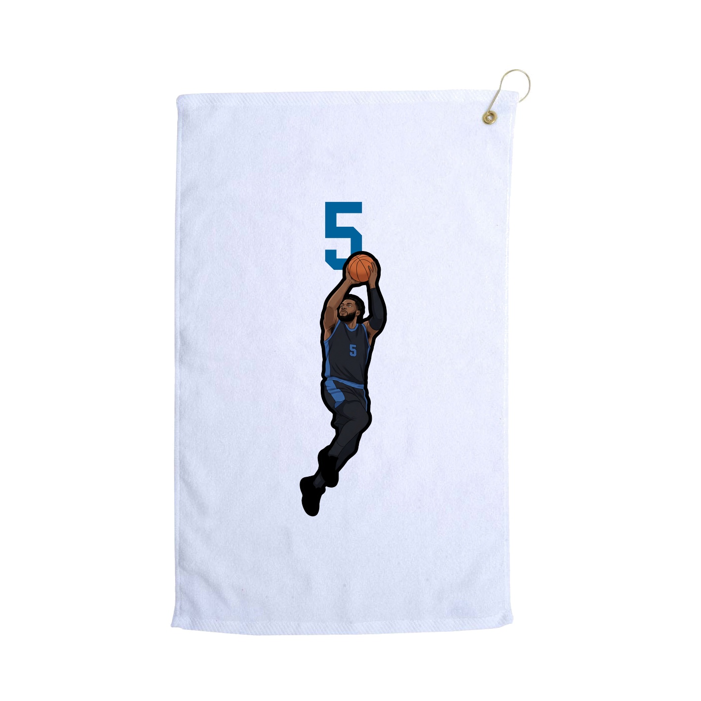 Golf Towel — Number Top in White