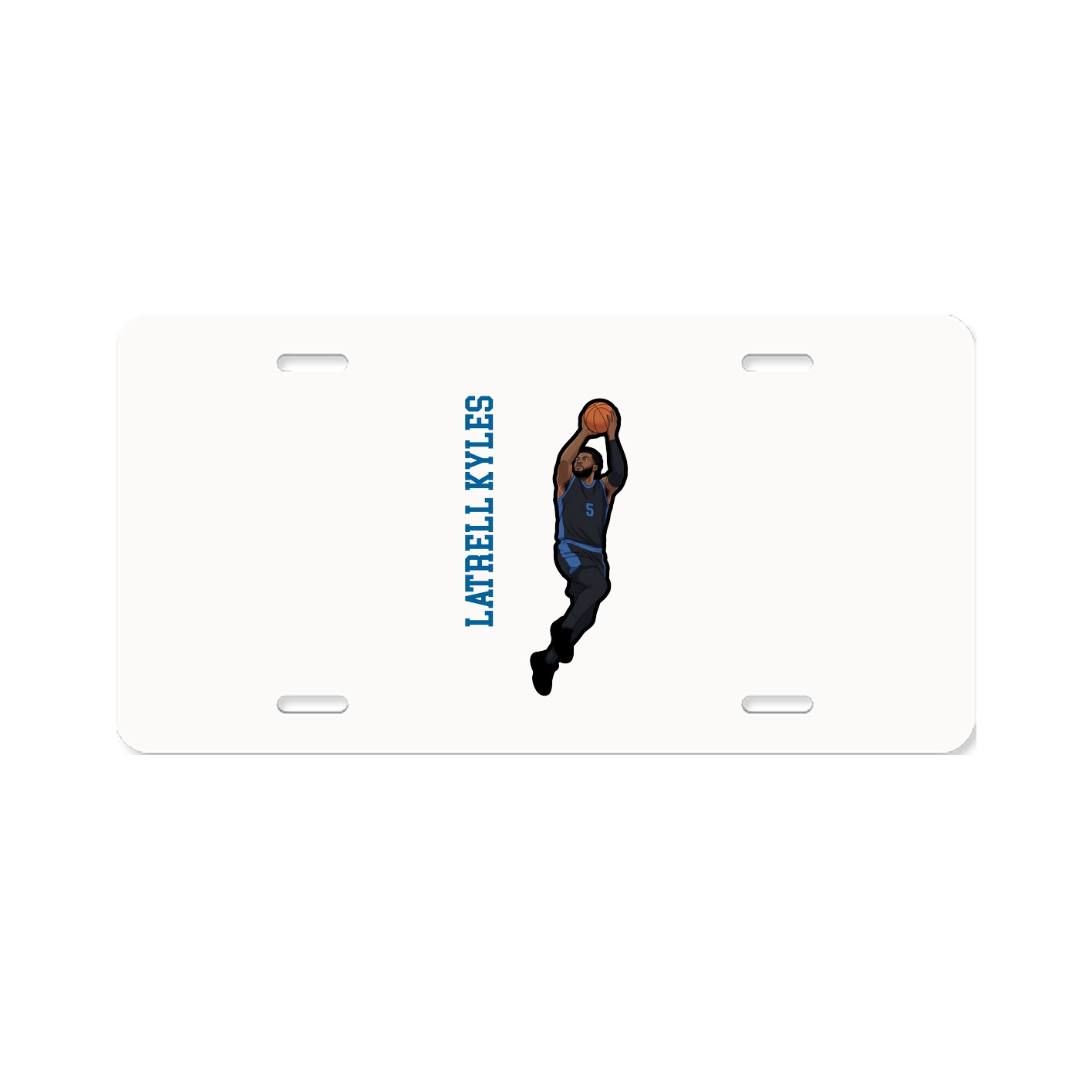 License Plate — Name Vertical in Classic