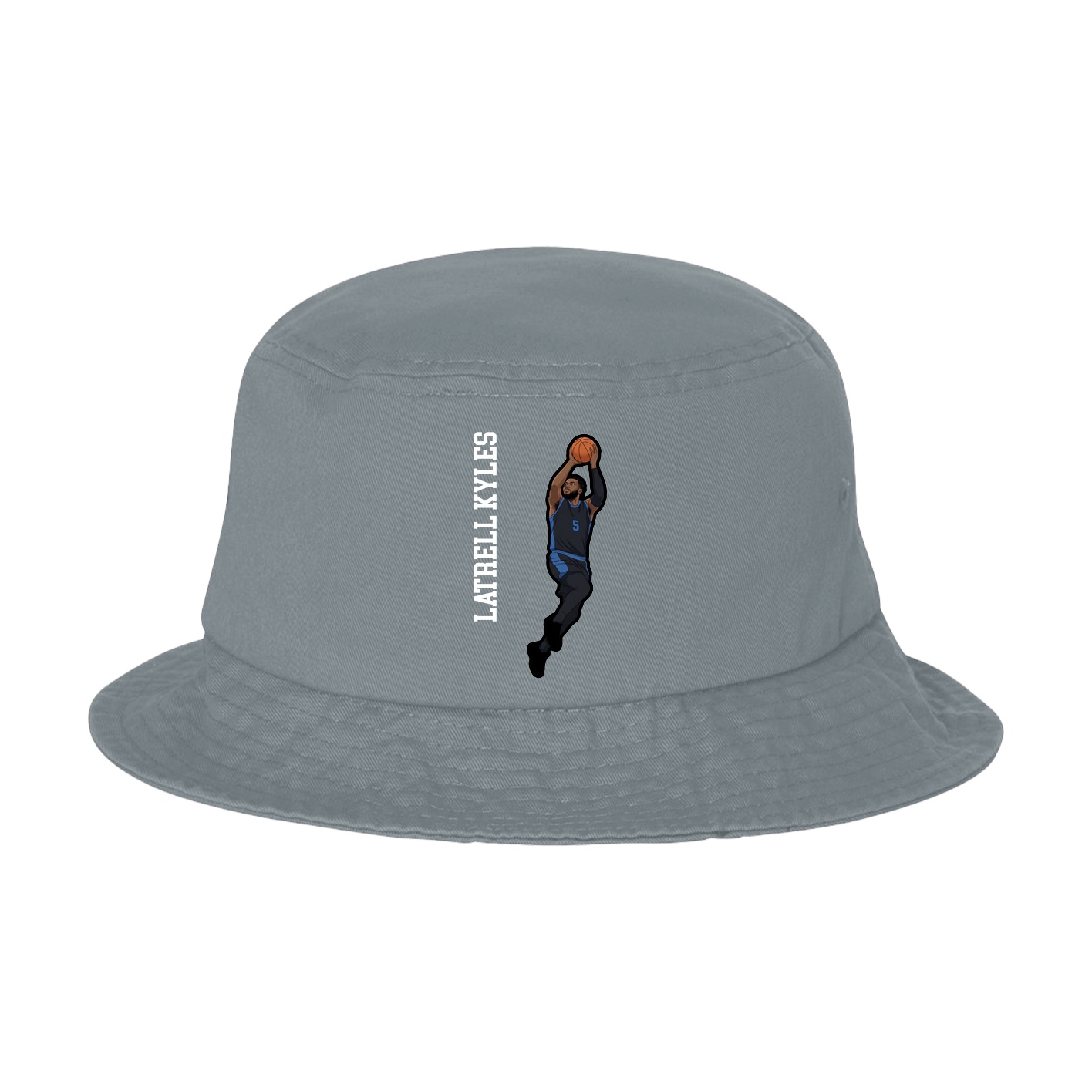 Bucket Cap — Name Vertical in Grey