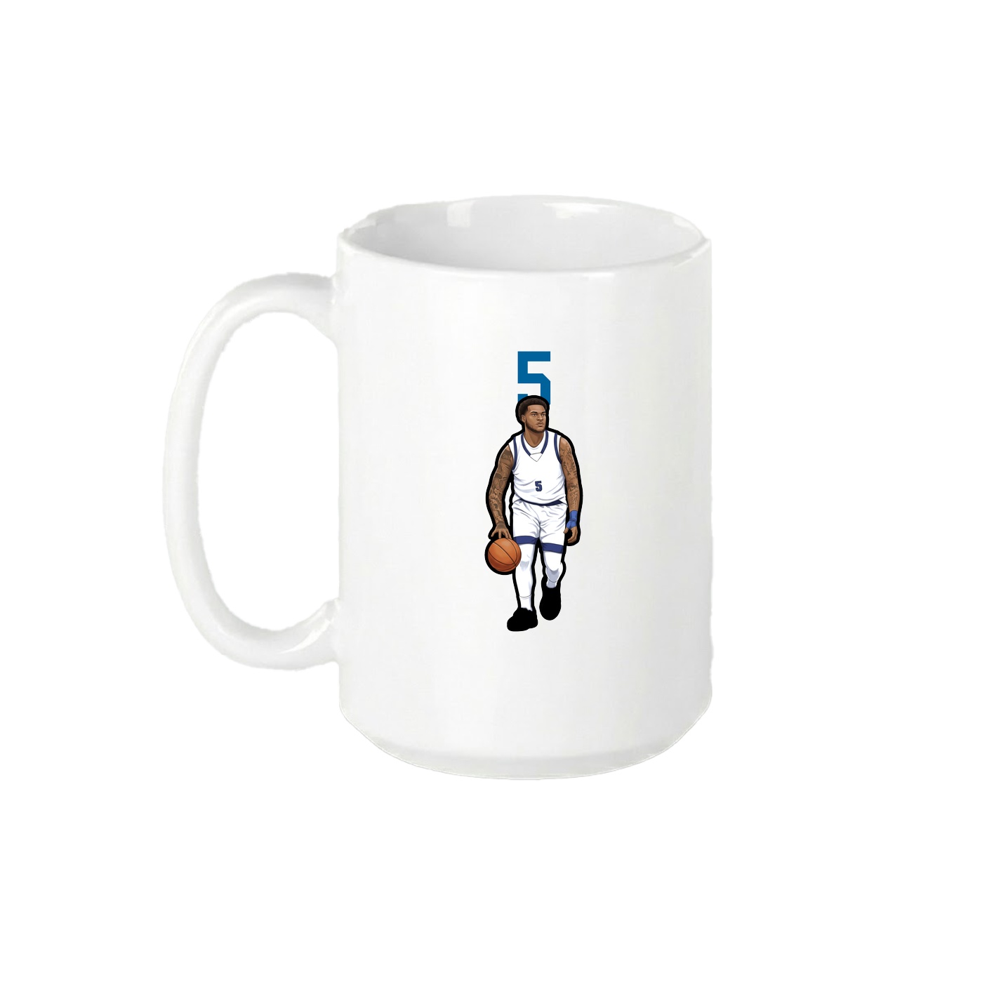 15oz Coffee Mug — Number Top in White
