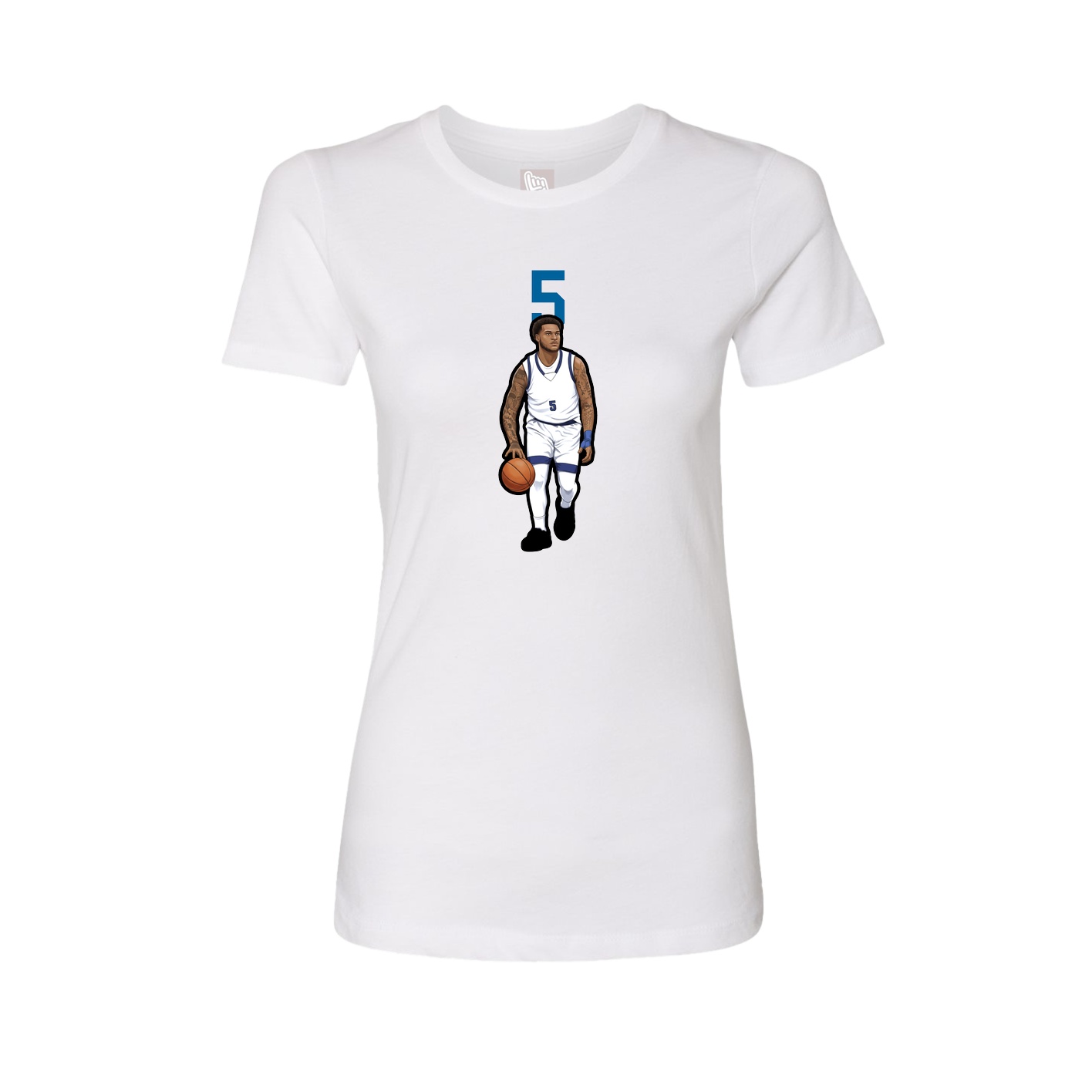 Fitted Women's Tee — Number Top in White