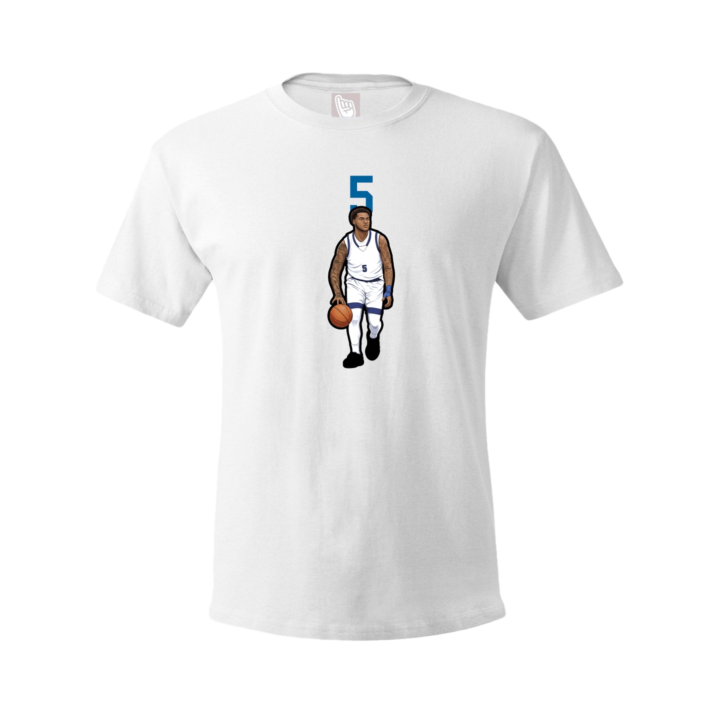 Youth Tee — Number Top in White