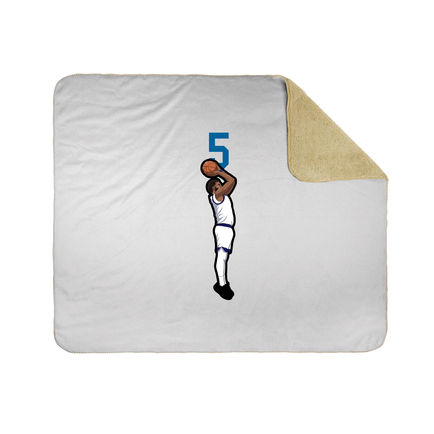 Throw Blanket — Number Top in White