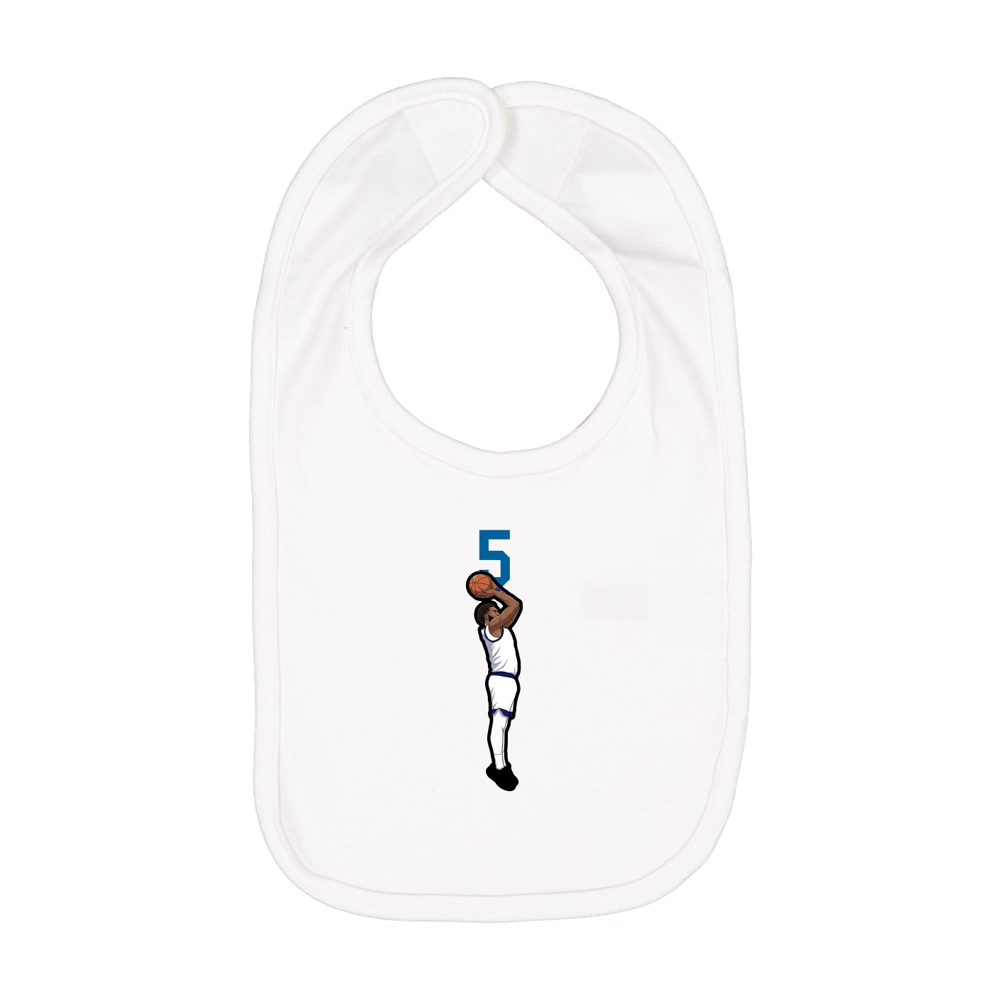 Infant Bib — Number Top in White