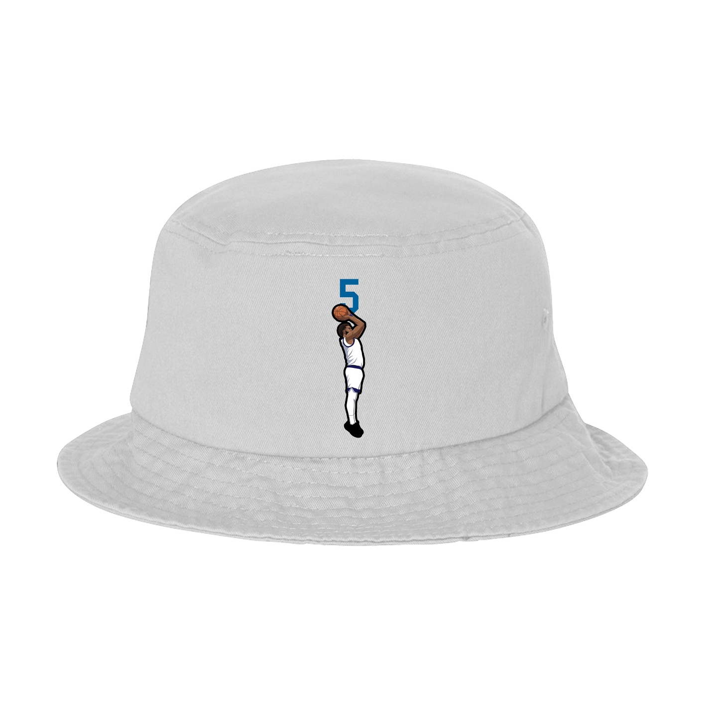 Bucket Cap — Number Top in White