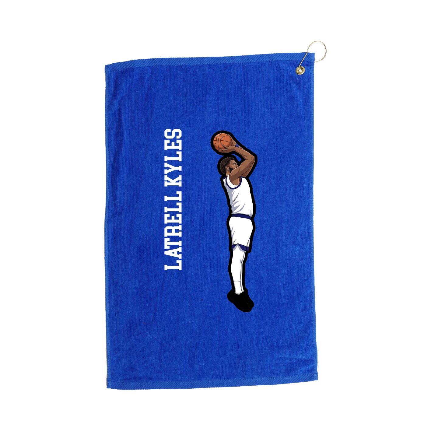 Golf Towel — Name Vertical in Royal