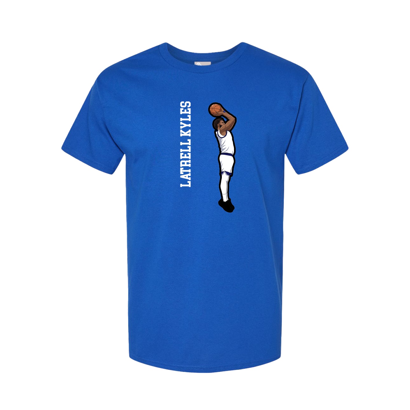 Youth Tee — Name Vertical in Royal