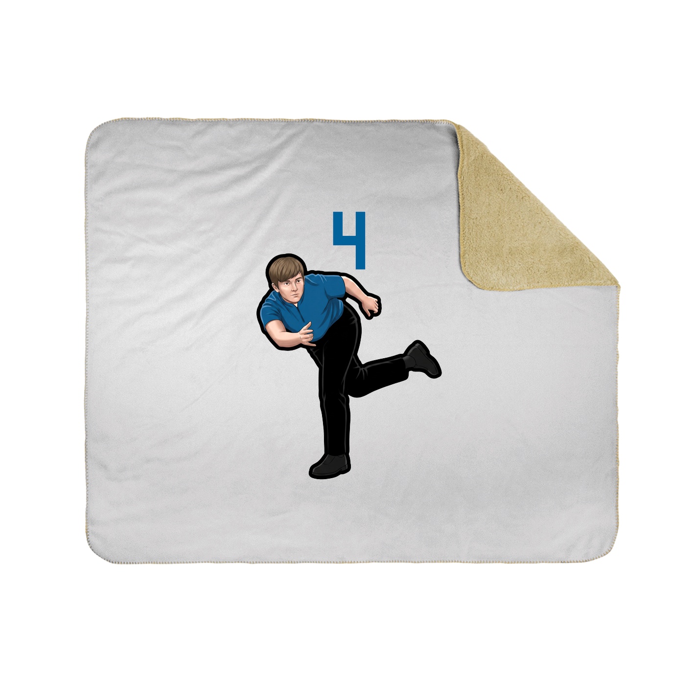 Throw Blanket — Number Top in White
