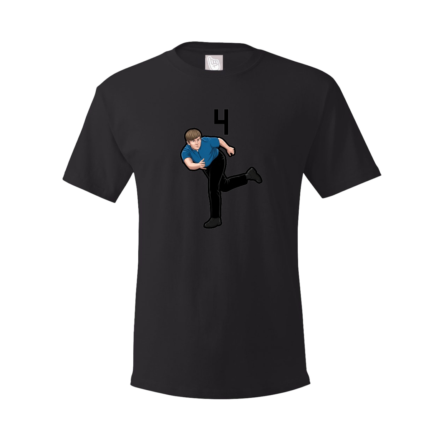 Youth Tee — Number Top in Black
