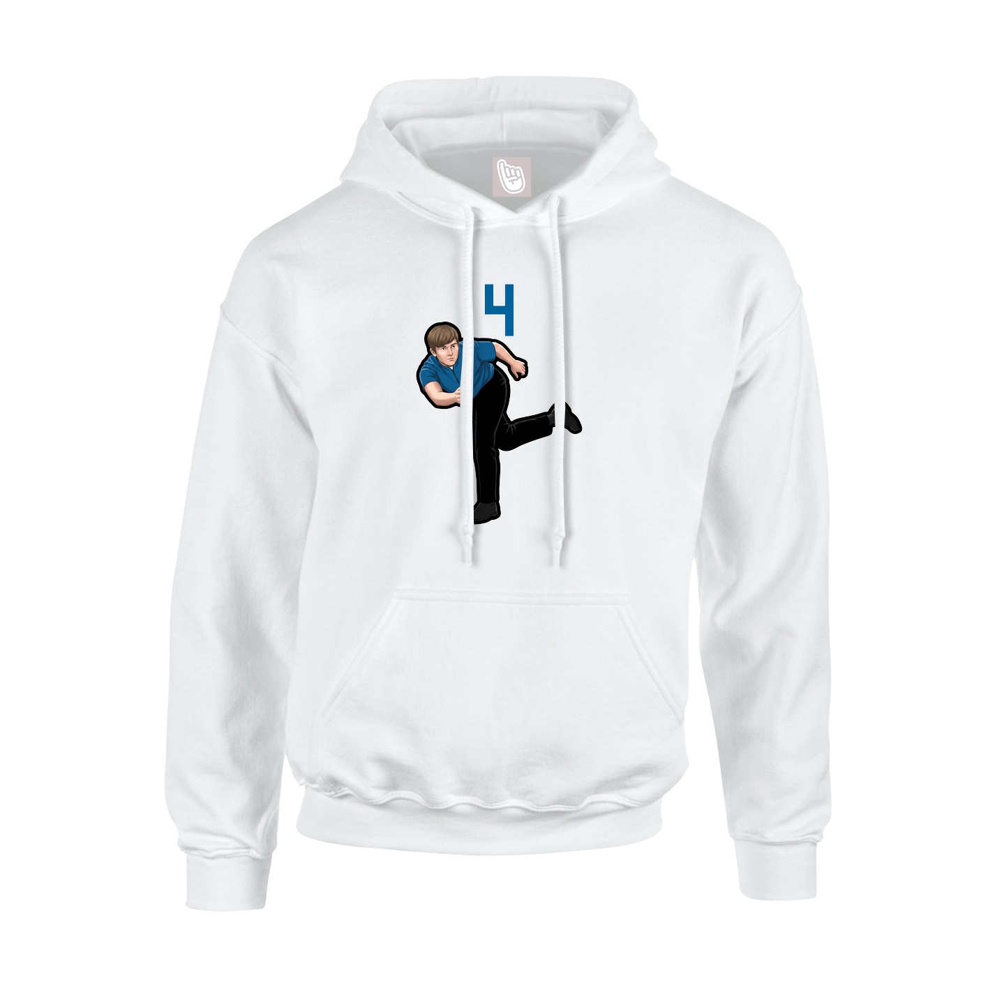 Hoodie — Number Top in White