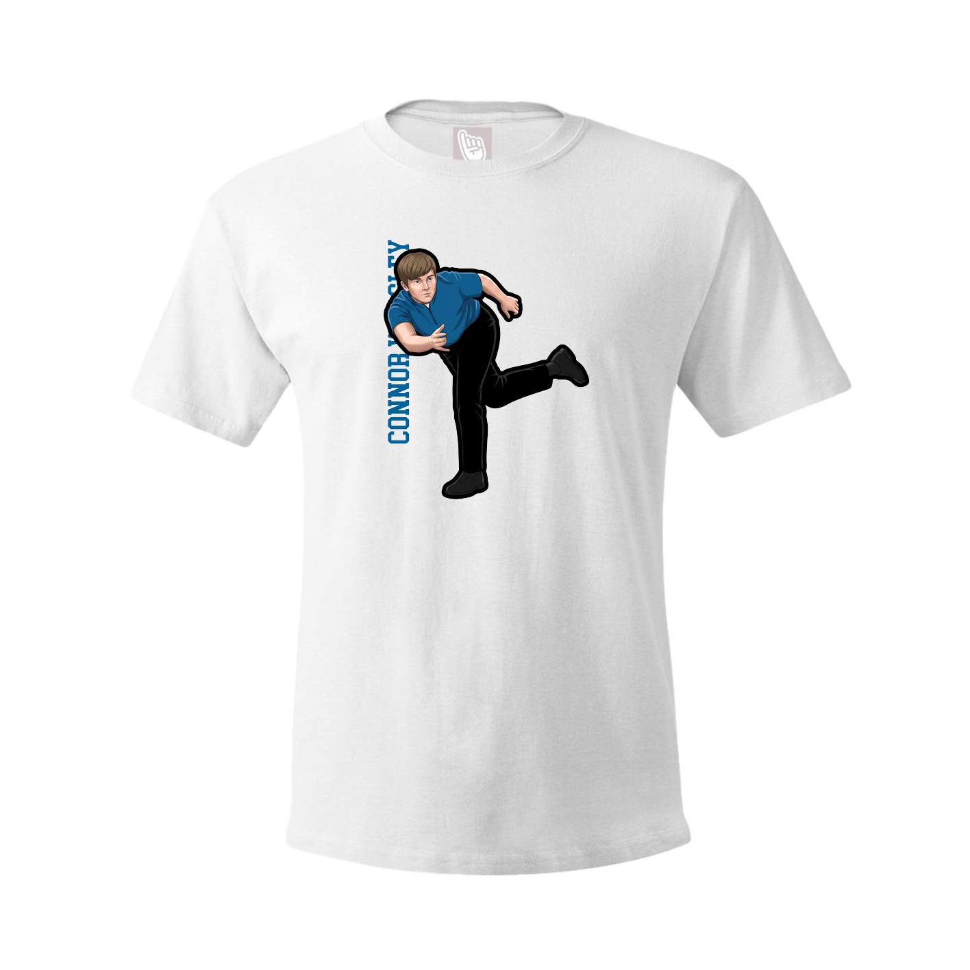 Tee — Name Vertical in White