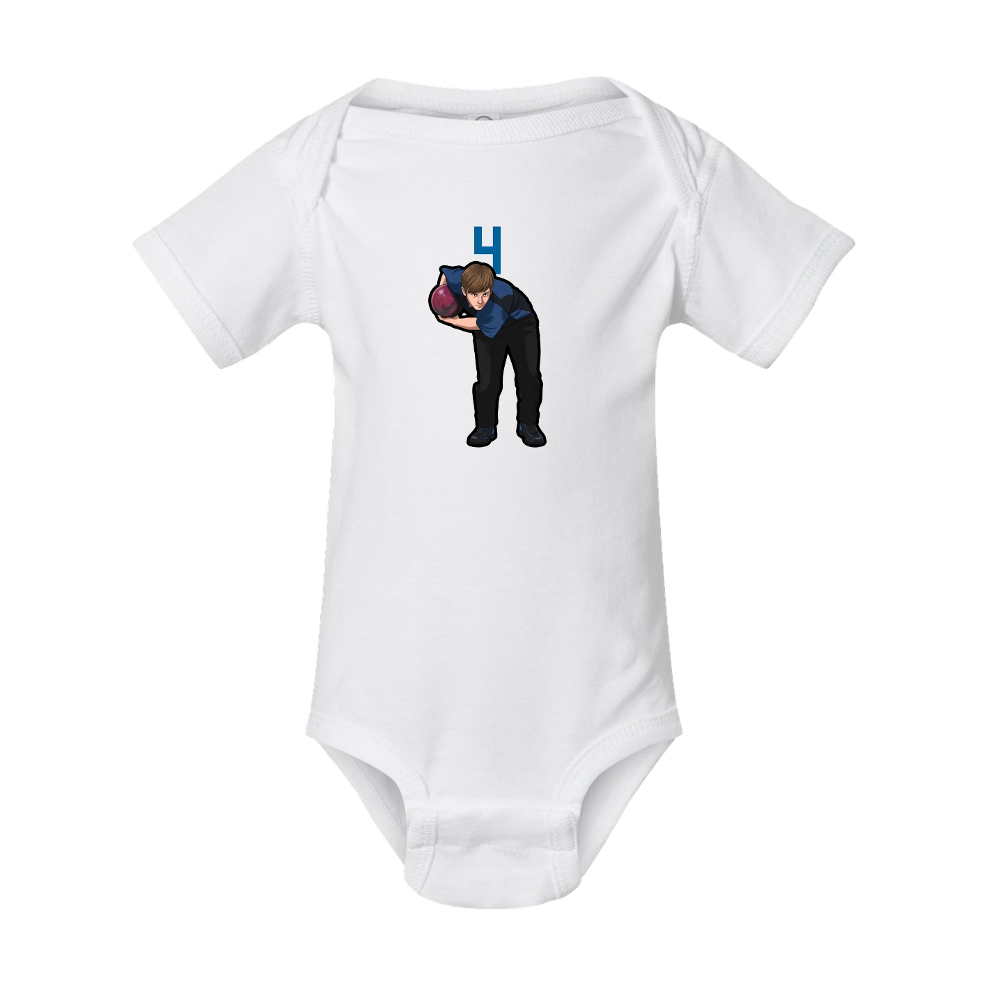 Baby Onesie — Number Top in White