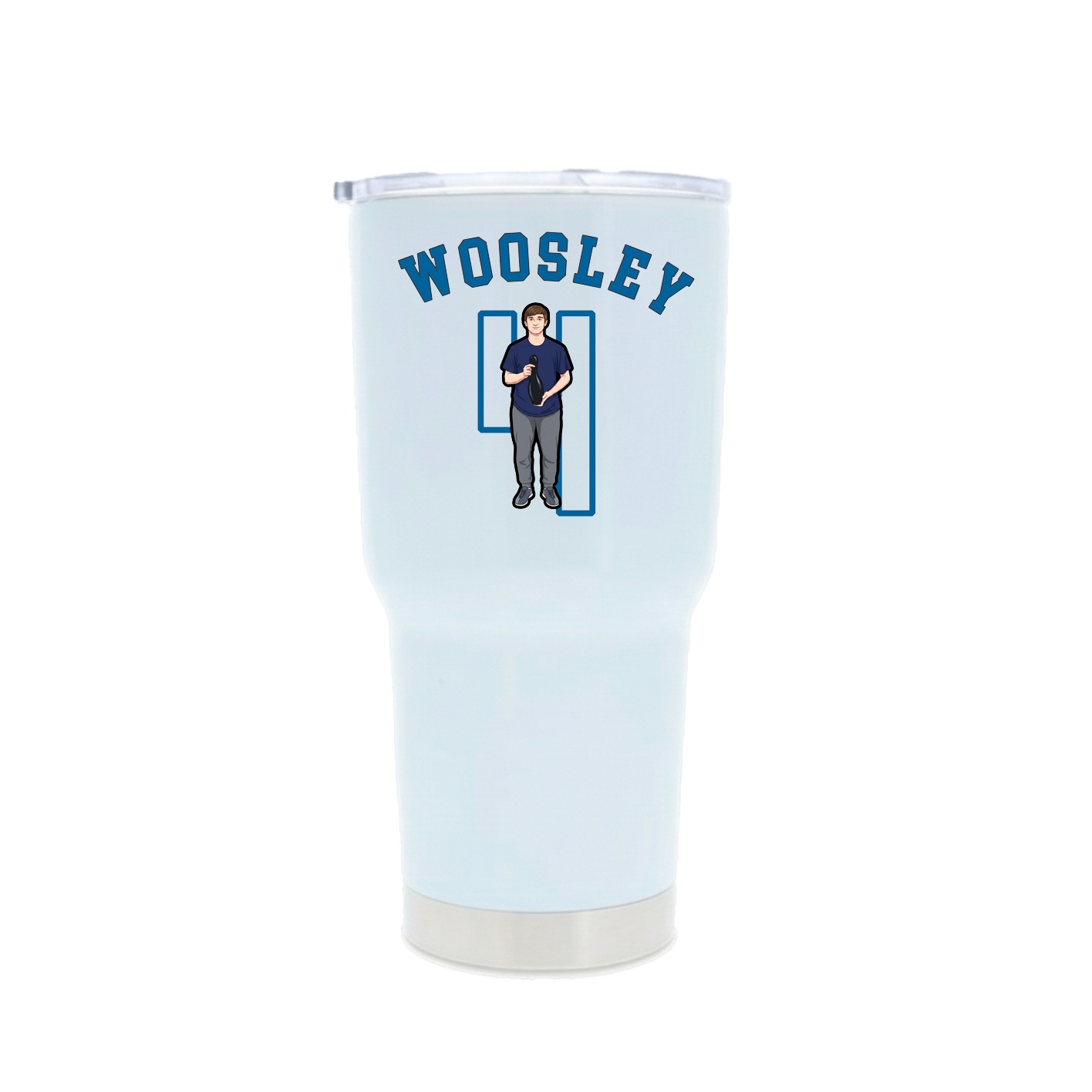 30oz Stainless Steel Tumbler — Shirsey Arch in White