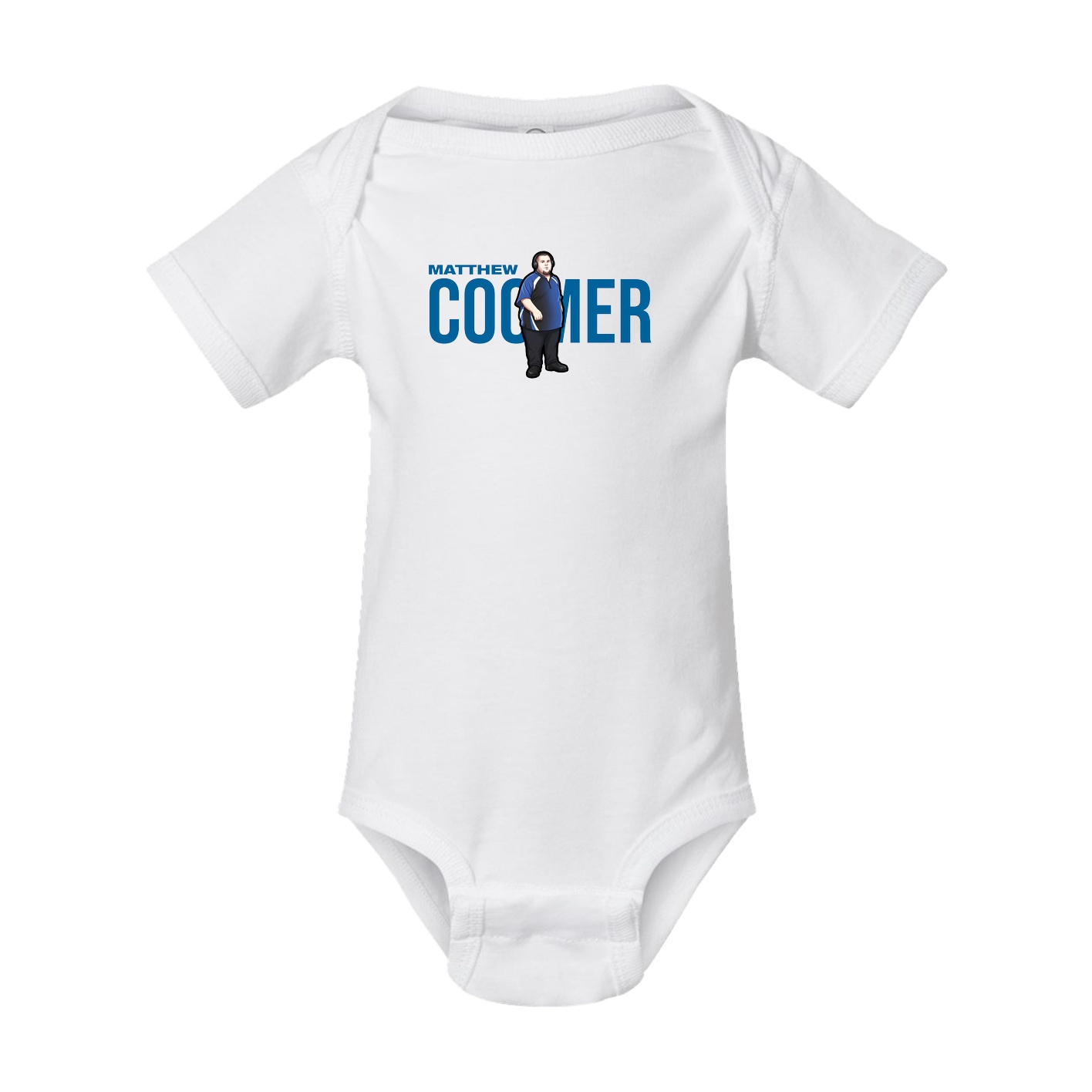 Baby Onesie — Player Name in White