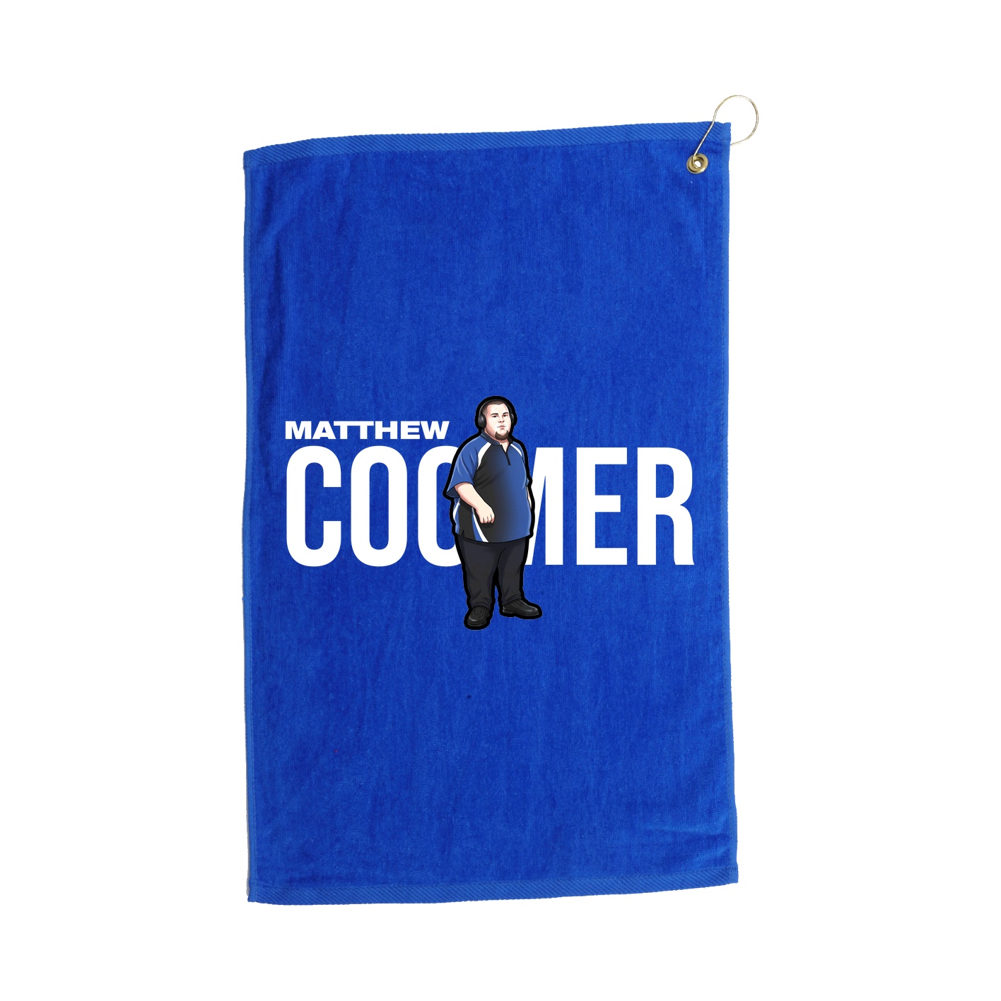 Golf Towel — Player Name in Royal