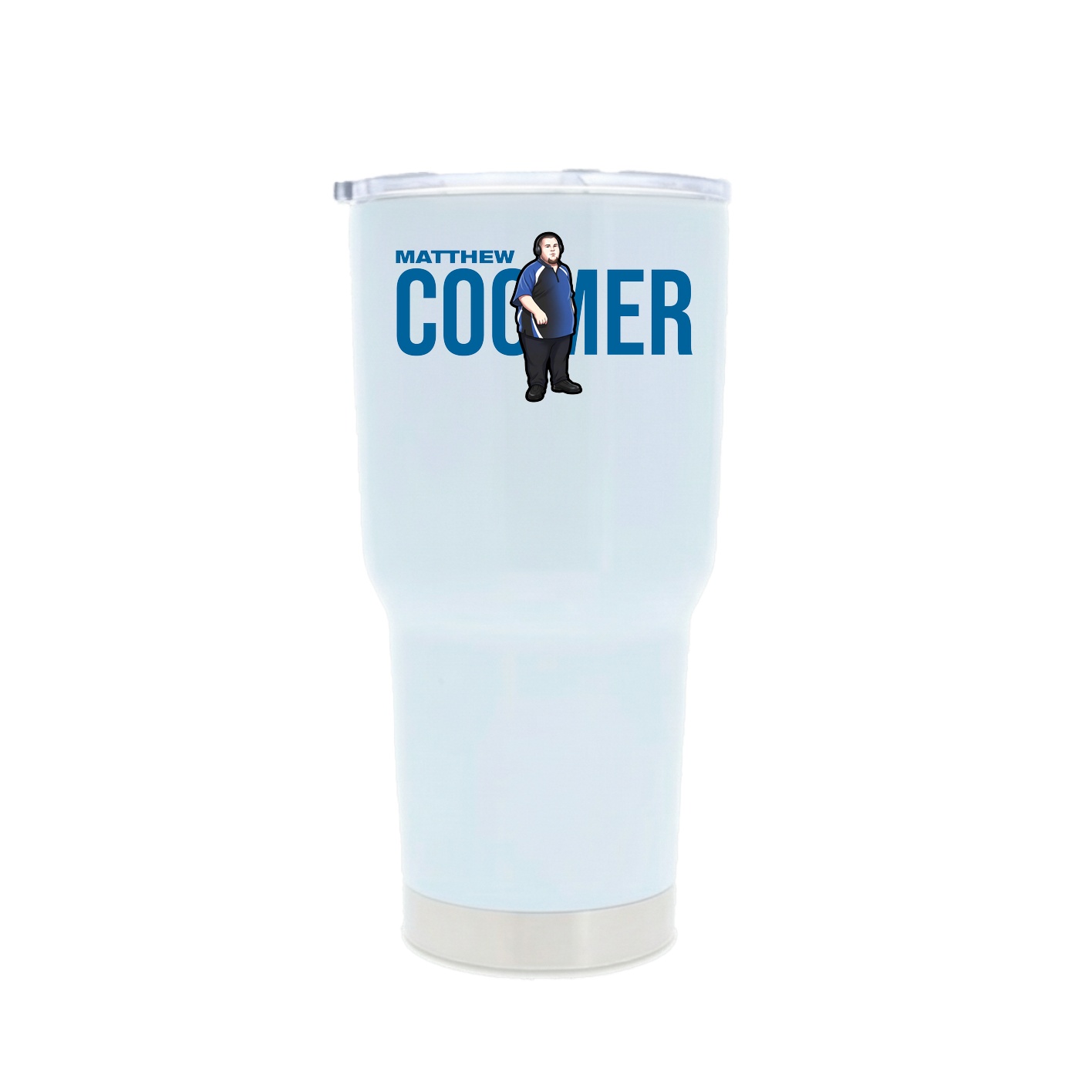 30oz Stainless Steel Tumbler — Player Name in White