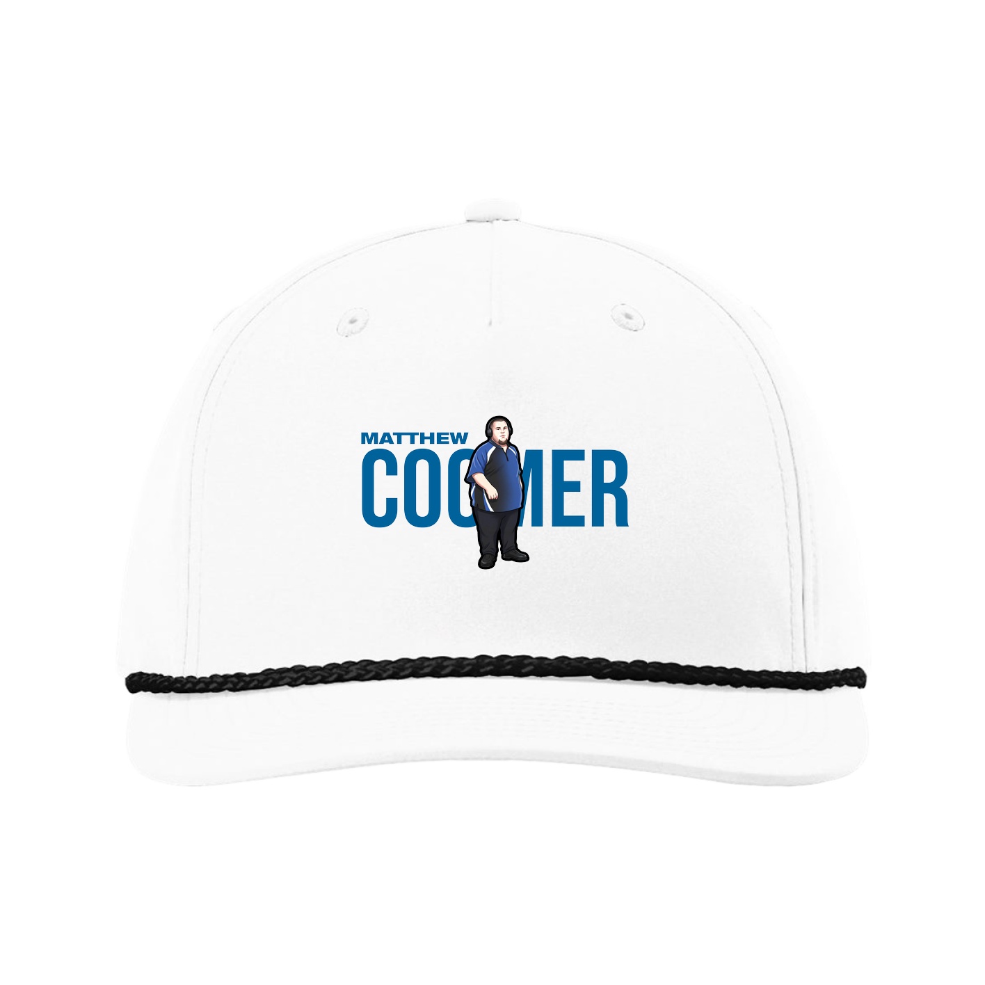 Five-Panel Classic Rope Cap — Player Name in White